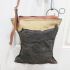 Dutch Gag Bit D's Tan Leather Oilskin Handbag Upcycled - Joey D