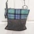 Wilkie Snaffle Bit Grey Leather Green Handbag Upcycled - Joey D