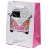 Volkswagen VW T1 Camper Bus Medium Gift Bag Pink - 23 x 17 x 9cm