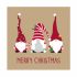 Christmas Card Pack - 12 Cards 2 Designs Gonk Kraft Recyclable - Eurowrap