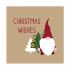 Christmas Card Pack - 12 Cards 2 Designs Gonk Kraft Recyclable - Eurowrap