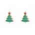 Christmas Tree Stud Earrings Green - Boxed - Snazzy Santa