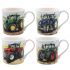 Tractors Collection Farm Modern Fine China Mug Gift Set - Set of 4 - Lesser & Pavey