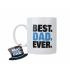 Dad Gift Set - Best Dad Ever Mug & Love Heart Candy Stick Sweets