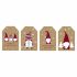 Christmas Gonk Kraft Gift Tags - 20 Pack 100% Recyclable - Eurowrap