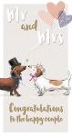 Wedding Day Card - Dogs - Mr & Mrs Congratulations The Wildlife Ling Design