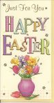 Easter Card - Just For You - Floral Vase