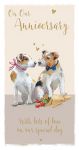Wedding Anniversary Card - Our - Jack Russell - The Wildlife Ling Design
