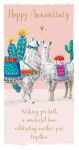 Wedding Anniversary Card - Llama - The Wildlife Ling Design