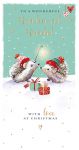 Christmas Card - Grandma & Grandad Hedgehog - The Wildlife Ling Design