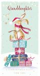 Money Wallet Christmas Card - Granddaughter - Rabbit - Ling Design