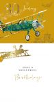 80th Birthday Card - Aeroplane - Up Up & Away Ling Design