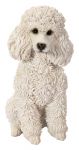 Vivid Arts Poodle White Dog - Garden Ornament 19cm - Indoor or Outdoor