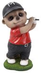 Vivid Arts Golfer Baby Meerkat Ornament Gift - Indoor or Outdoor - Fun