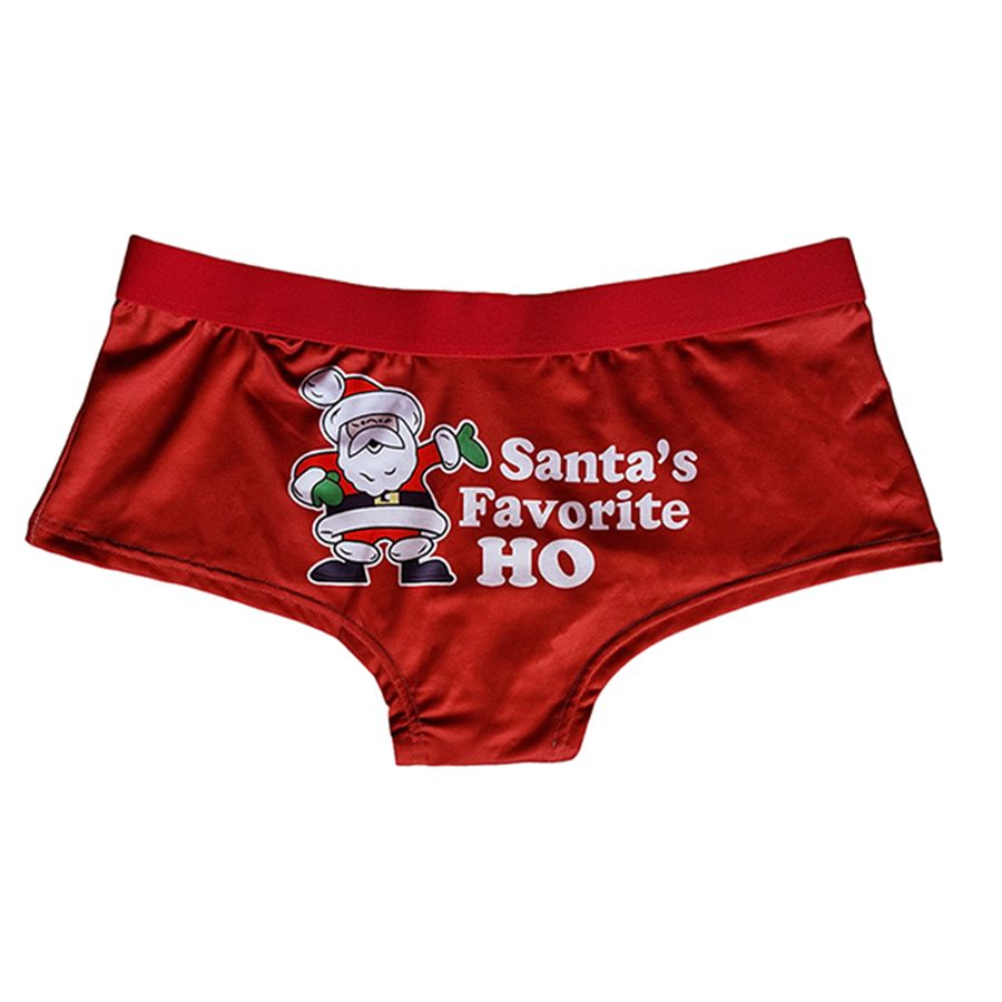 Santa's Favorite Ho Christmas Novelty Ladies Knickers - 5 Sizes Boxed