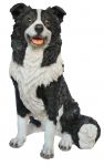 Sheepdog Collie Dog - Large 50cm Sitting Lifelike Garden Ornament - Indoor or Outdoor - Real Life