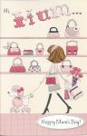 Mother's Day Large Card - Mum - Poodle Dog Handbag Shopping