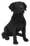 Vivid Arts Black Labrador Dog - Garden Ornament 19cm - Indoor or Outdoor