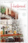 Christmas Card - Great Husband - Pub - Glitter - Out of the Blue